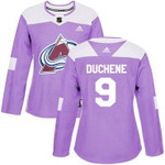 Adidas Colorado Avalanche #9 Matt Duchene Purple Authentic Fights Cancer Women's Stitched Nhl Jersey Nhl- Women's