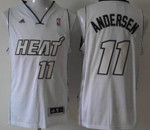 Miami Heat #11 Chris Andersen Revolution 30 Swingman White Big Color Jersey Nba