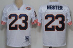 Chicago Bears #23 Devin Hester White Throwback With Bear Patch Jersey Nfl