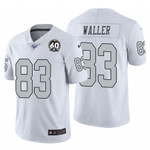 Nike Raiders #83 Darren Waller White 60Th Anniversary Patch Men's Stitched Nfl 100 Limited Color Rush Jersey Nfl