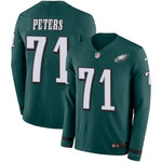Nike Eagles 71 Jason Peters Midnight Green Team Color Men's Stitched Nfl Limited Therma Long Sleeve Jersey Nfl