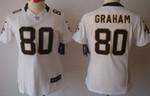 Nike New Orleans Saints #80 Jimmy Graham White Limited Womens Jersey Nfl- Women's