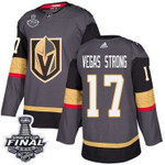 Adidas Golden Knights #17 Vegas Strong Grey Home 2018 Stanley Cup Final Stitched Nhl Jersey Nhl
