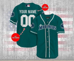 Personalize Baseball Jersey - Seattle Mariners Personalized Name and Number Baseball Jersey For Fans - Baseball Jersey LF