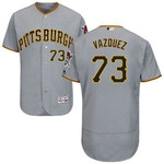 Pittsburgh Pirates 73 Felipe Vazquez Grey Flexbase Authentic Collection Stitched Baseball Jersey Mlb
