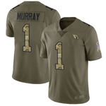 Cardinals #1 Kyler Murray Olive Camo Men's Stitched Football Limited 2017 Salute To Service Jersey Nfl