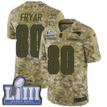#80 Limited Irving Fryar Camo Nike Nfl Men's Jersey New England Patriots 2018 Salute To Service Super Bowl Liii Bound Nfl