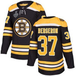 Men's Boston Bruins #37 Patrice Bergeron Black Home 2019 Stanley Cup Final Bound Stitched Hockey Jersey Nhl