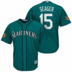 Men's Seattle Mariners #15 Kyle Seager Teal Green 2017 Spring Training Stitched Mlb Majestic Cool Base Jersey Mlb