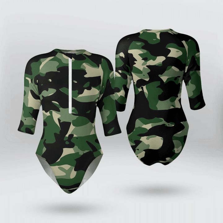 Cool Camo Swimming Suits For Women Soft Stretchy Fabric