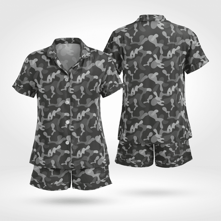 Awe-inspiring Army Style Short Sleeve Pyjama Top Stretchy And Lightweight