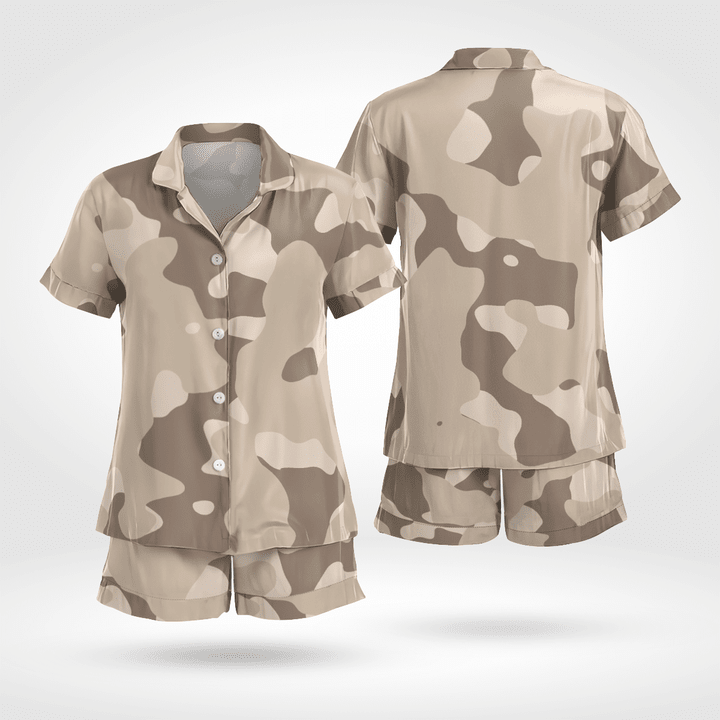 Best Camouflage Short Sleeve Button Through Pyjamas Stylish And Comfortable