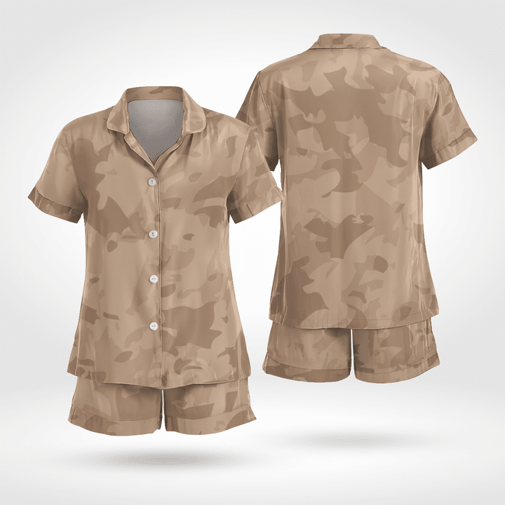 Awesome Camouflage Short Sleeve Pjs Soft And Cozy