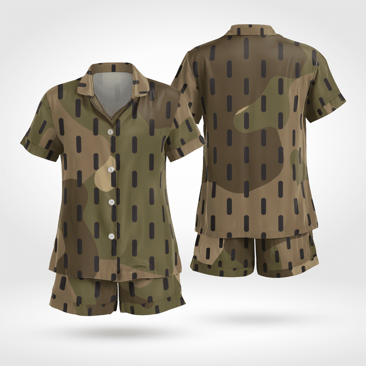 Army Style Mens Short Sleeve Pyjama Tops Stretchy And Lightweight