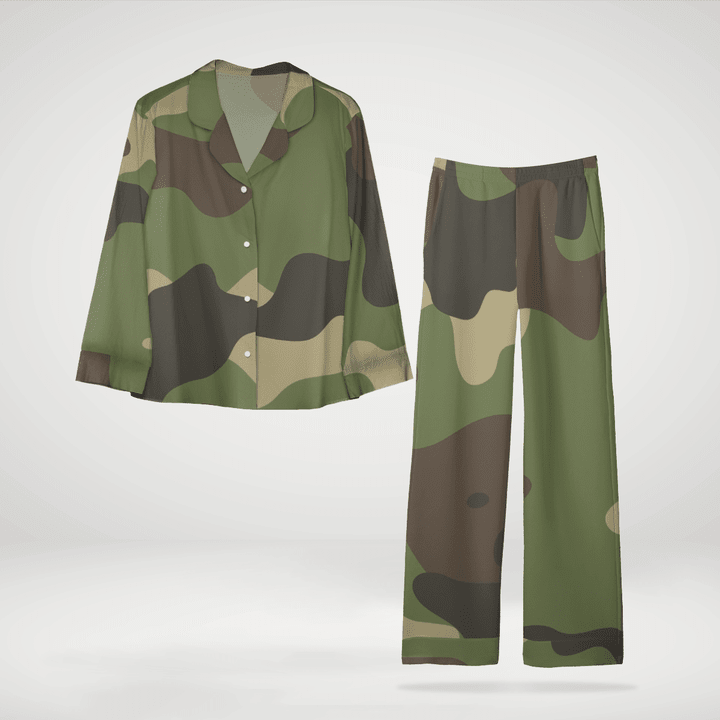 Camouflage Pyjama Set Long Sleeve Soft And Cozy