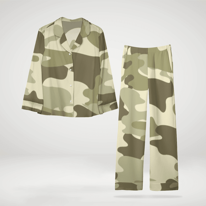 Camouflage Long Sleeve Jersey Pyjamas Soft And Cozy