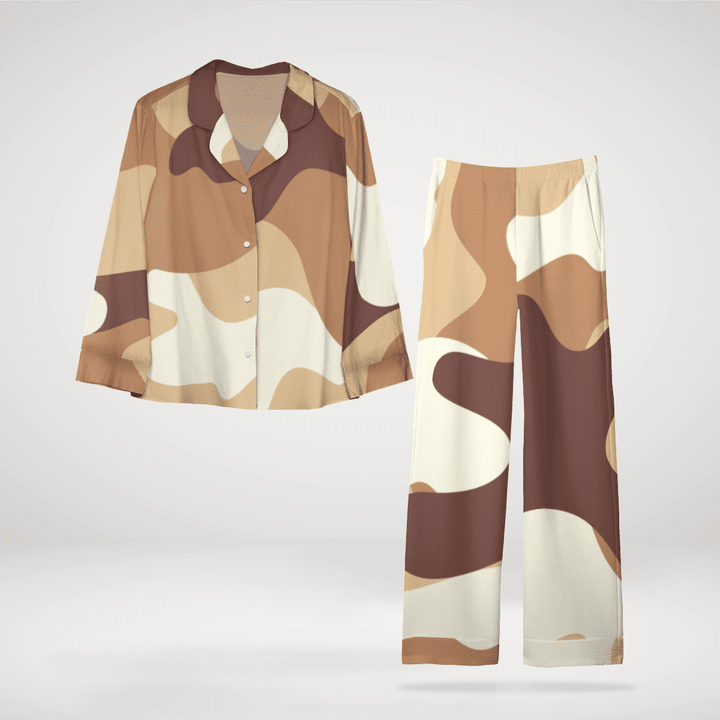 Camouflage Long Sleeve Cuffed Pyjamas Stylish And Comfortable