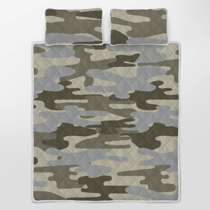 Cunning Military Style Bedroom Quilt Sets Made Of High-Grade Polyester And Cotton