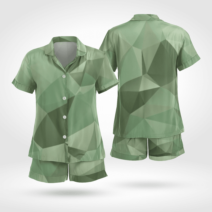 Camouflage Short Sleeve Button Pyjamas Stylish And Comfortable