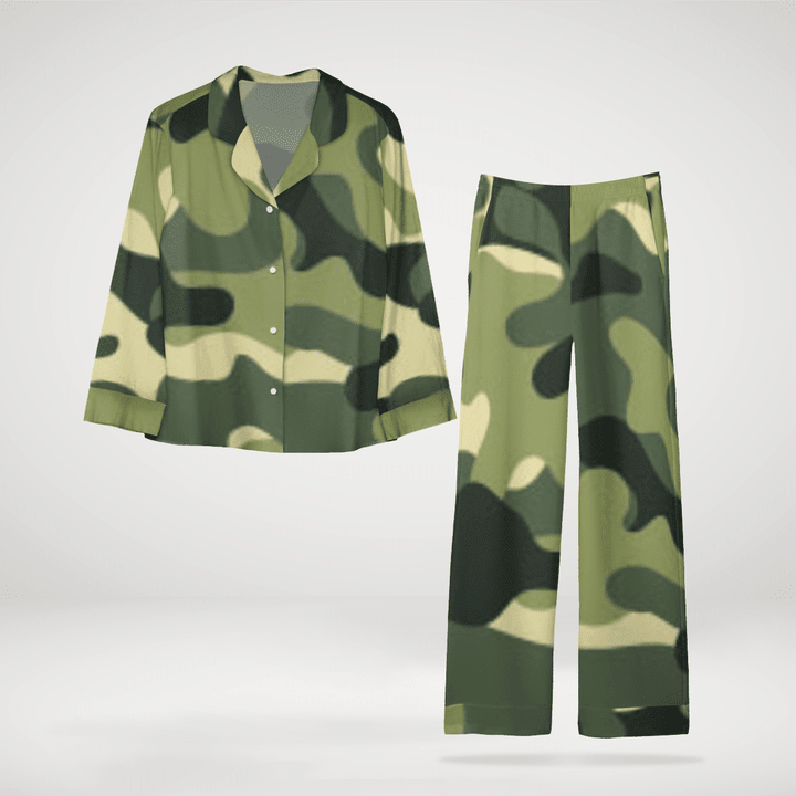 Camouflage Mens Long Sleeve Pyjamas Soft And Cozy