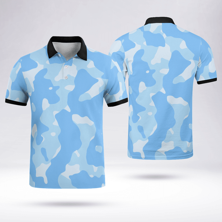 Camouflage Cool Polo Shirts Fresh And Sporty Black Collar