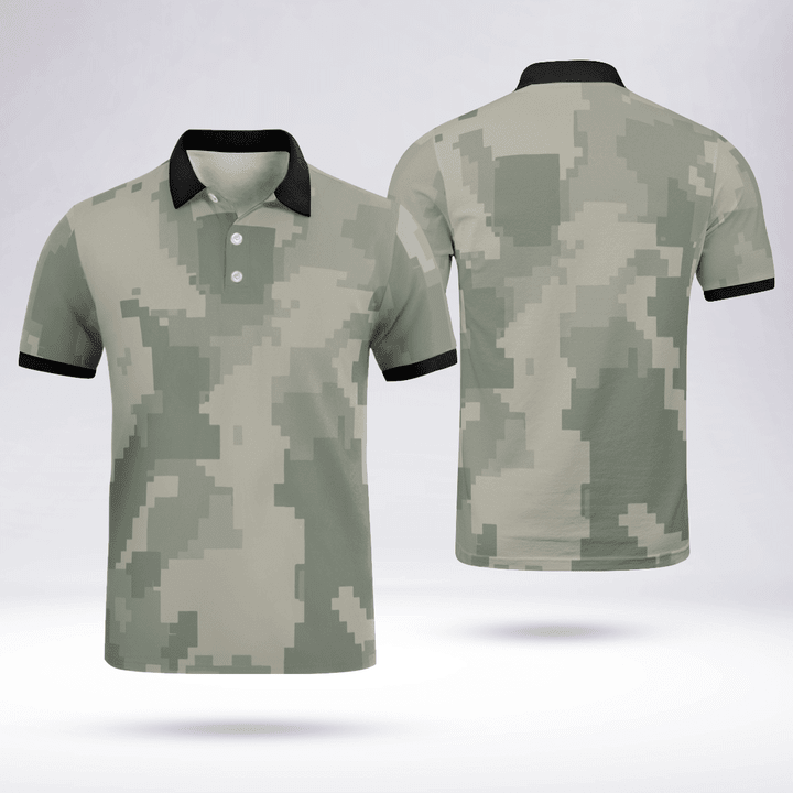 Army Style Mens Designer Polo Fresh And Sporty Black Collar_1