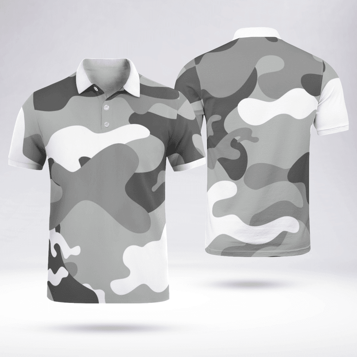 Army Style Classic Polo T Shirts Fresh And Sporty White Collar