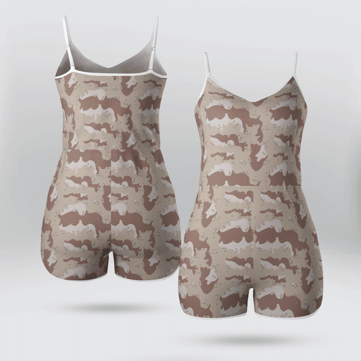 Military Print Womens Cute Jumpsuits Easy Mix & Match