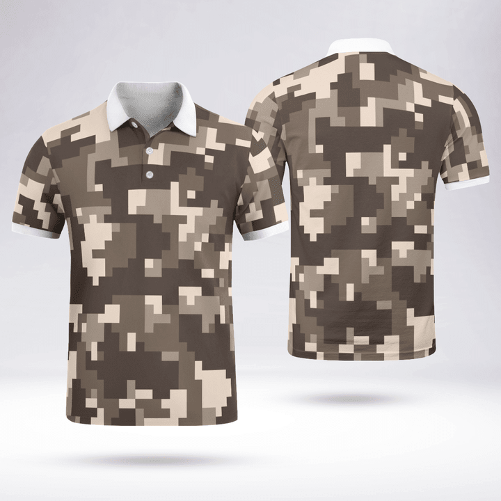 Camouflage Mens Designer Polo Shirts Sale Breathable Comfy Fabric White Collar_1