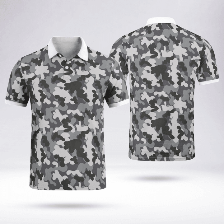 Camo Discount Polo Shirts Fresh And Sporty White Collar