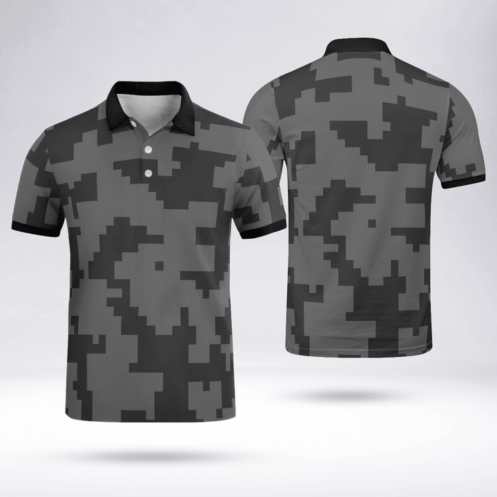 Military Style Cheap Polo Shirts Wholesale Fresh And Sporty Black Collar