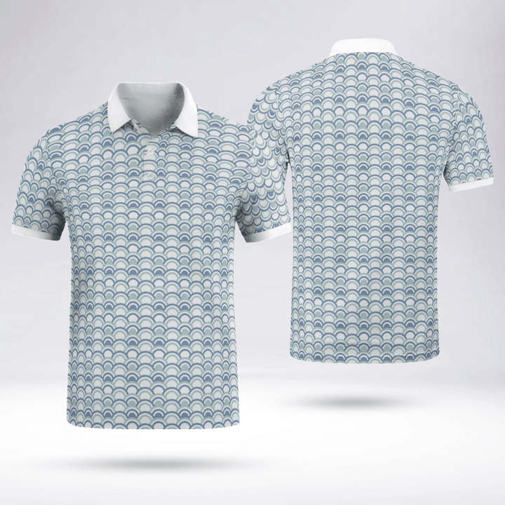 Camo Custom Made Polo Shirts Breathable Comfy Fabric White Collar