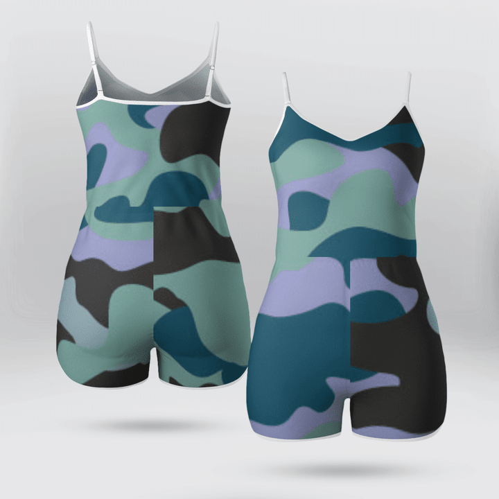 Cool Camo Short Jumpsuit Soft And Breathable