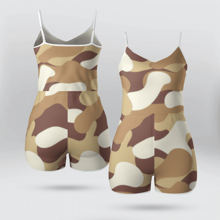 Army Style Short Jumpsuit For Ladies Soft Breathable & Versatile