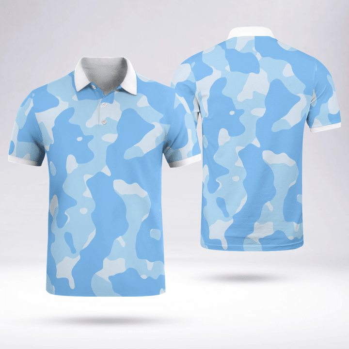 Camouflage Cool Polo Shirts Fresh And Sporty White Collar