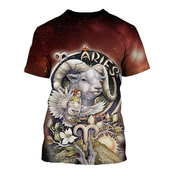 3D ALL OVER PRINTED ARIES T SHIRT HOODIE NTH150835