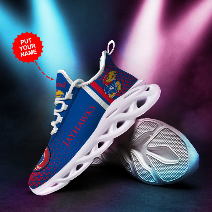 Kansas Jayhawks Custom Personalized Max Soul Sneakers Running Sports Shoes For Men Women NCAA