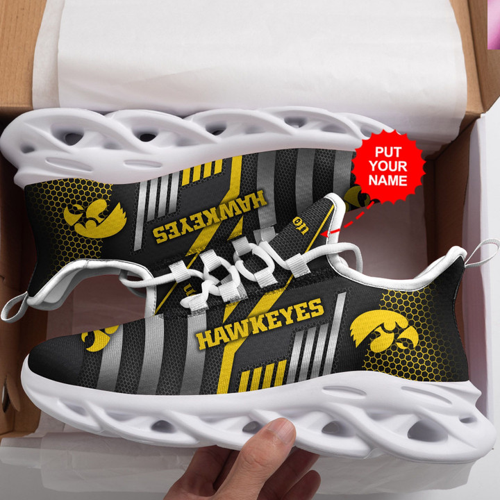 Iowa Hawkeyes Custom Personalized Max Soul Sneakers Running Sports Shoes For Men Women NCAA