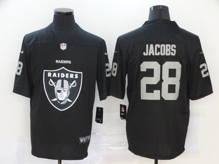 Men's Las Vegas Raiders #28 Josh Jacobs Black 2020 Big Logo Vapor Untouchable Stitched Nfl Nike Fashion Limited Jersey Nfl