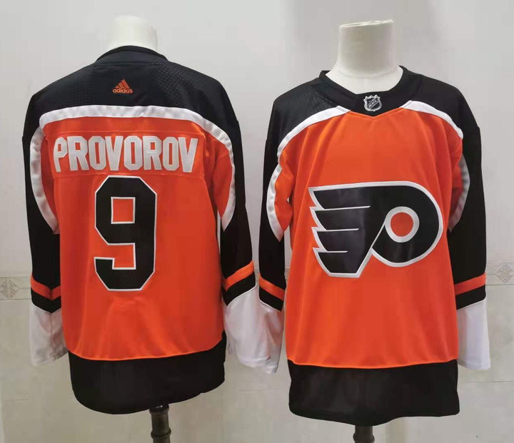 Men's Philadelphia Flyers #9 Ivan Provorov Orange Adidas 2020-21 Stitched Nhl Jersey Nhl