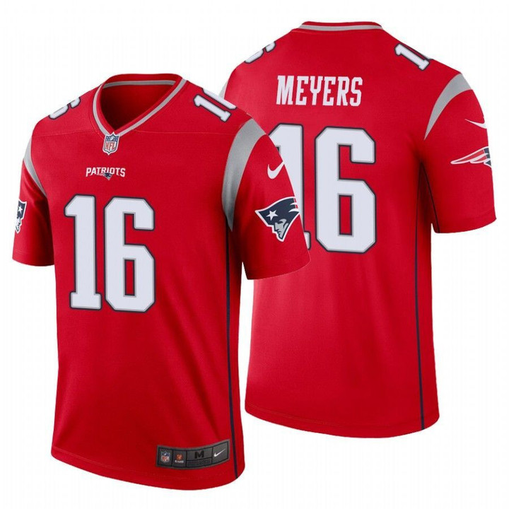 Men's New England Patriots #16 Jakobi Meyers Inverted Legend Red Jersey Nfl