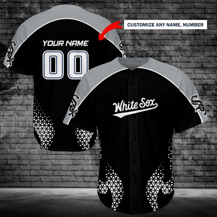 Personalize Baseball Jersey - Custom Name and Number Personalized CHICAGO WHITE SOX 145 Baseball Jersey For Fans - Baseball Jersey LF