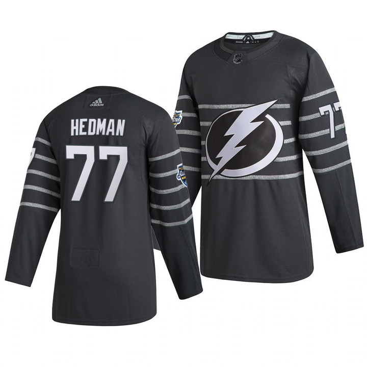 Men's Tampa Bay Lightning #77 Victor Hedman Gray 2020 Nhl All-Star Game Adidas Jersey Nhl