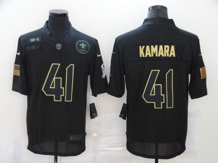 Men's New Orleans Saints #41 Alvin Kamara Black 2020 Salute To Service Stitched Nfl Nike Limited Jersey Nfl