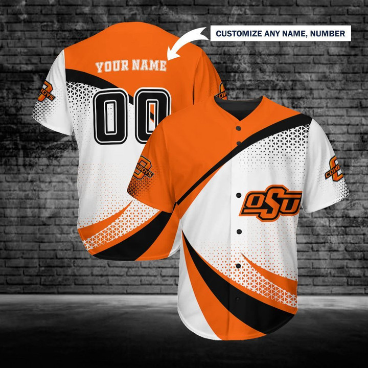 Personalize Baseball Jersey - Custom Name and Number Personalized OKLAHOMA STATE COWBOYS 257 Baseball Jersey For Fans - Baseball Jersey LF