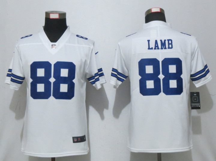 Women's Dallas Cowboys #88 Ceedee Lamb White 2020 New Vapor Untouchable Stitched Nfl Nike Limited Jersey Nfl- Women's