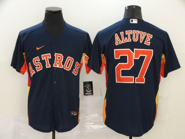 Men's Houston Astros #27 Jose Altuve Navy Blue Stitched Mlb Cool Base Nike Jersey Mlb