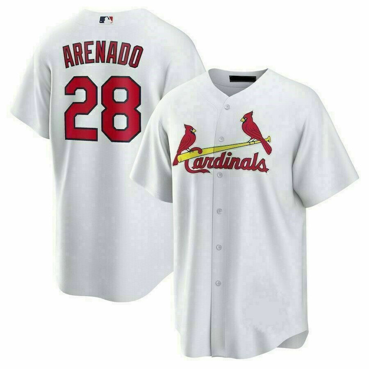 Nolan Arenado #28 St.Louis Cardinals White All Over Print Baseball Jersey For Fans - Baseball Jersey Lf