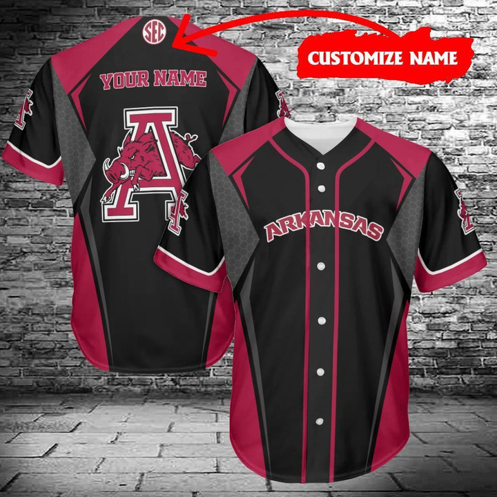 Personalize Baseball Jersey - Custom Name Personalized ARKANSAS RAZORBACKS 482 Baseball Jersey For Fans - Baseball Jersey LF