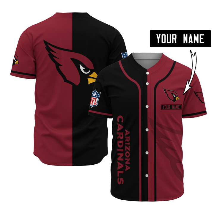 Personalize Baseball Jersey - Custom Name Personalized ARIZONA CARDINALS Baseball Jersey For Fans - Baseball Jersey LF